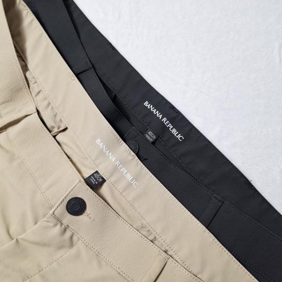 Banana Republic Other - BANANA REPUBLIC Athletic Slim Performance Pant (Lot of 2) Sz 40x29 Black & Beige